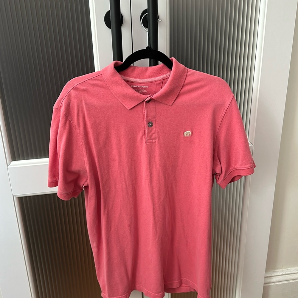 Banana Republic Men’s Large Polo - Pink